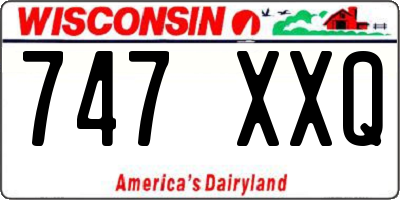 WI license plate 747XXQ