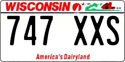 WI license plate 747XXS