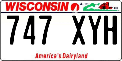 WI license plate 747XYH