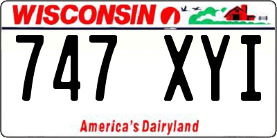 WI license plate 747XYI