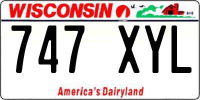 WI license plate 747XYL