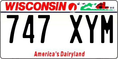 WI license plate 747XYM