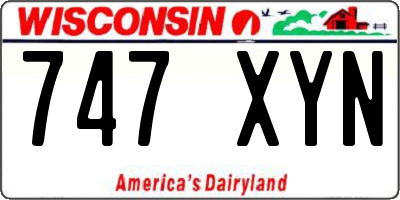 WI license plate 747XYN