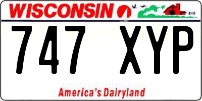 WI license plate 747XYP