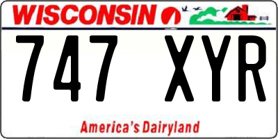 WI license plate 747XYR
