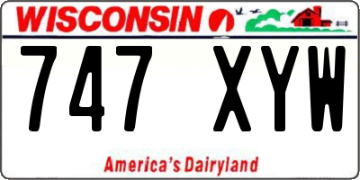 WI license plate 747XYW