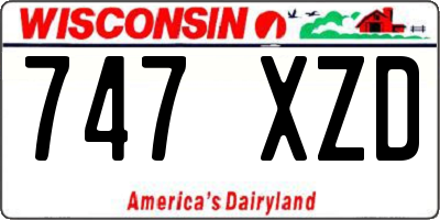 WI license plate 747XZD