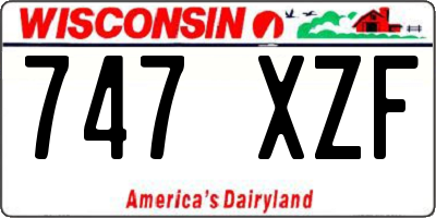 WI license plate 747XZF