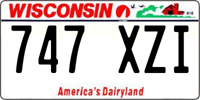 WI license plate 747XZI