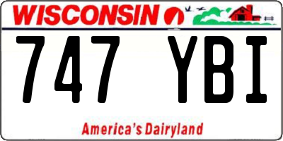 WI license plate 747YBI