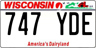 WI license plate 747YDE