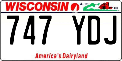 WI license plate 747YDJ