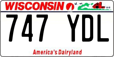 WI license plate 747YDL