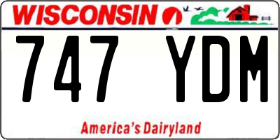 WI license plate 747YDM
