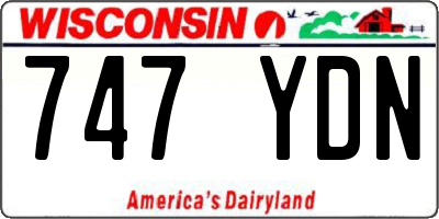 WI license plate 747YDN