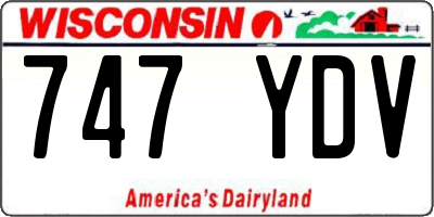 WI license plate 747YDV