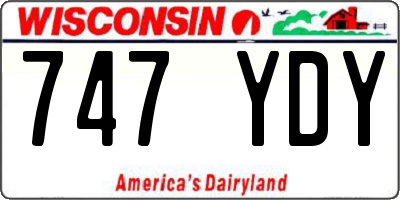 WI license plate 747YDY