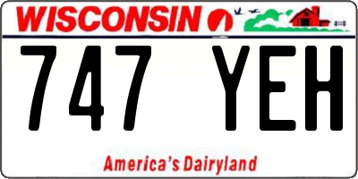 WI license plate 747YEH