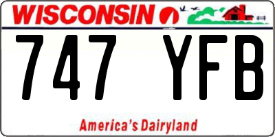 WI license plate 747YFB
