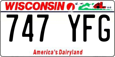WI license plate 747YFG
