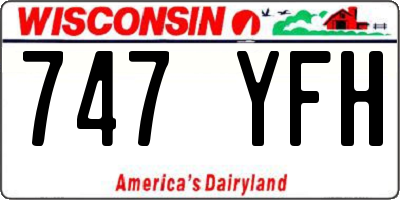 WI license plate 747YFH