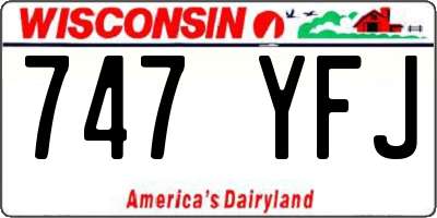 WI license plate 747YFJ