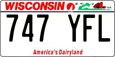 WI license plate 747YFL