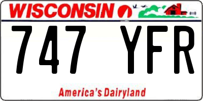 WI license plate 747YFR