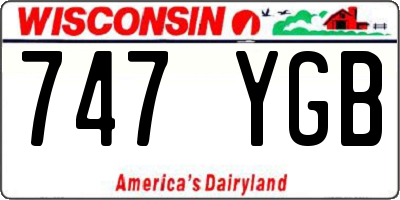 WI license plate 747YGB