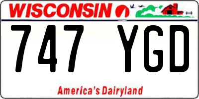 WI license plate 747YGD
