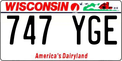 WI license plate 747YGE