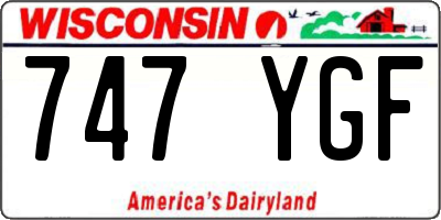 WI license plate 747YGF