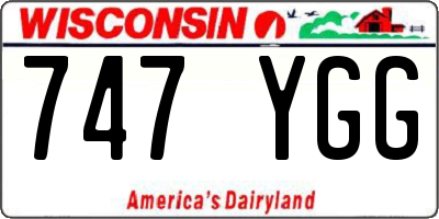 WI license plate 747YGG