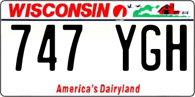 WI license plate 747YGH
