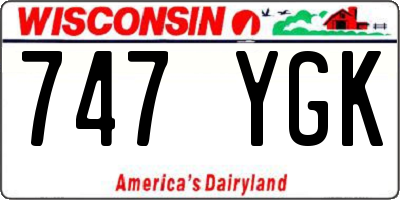 WI license plate 747YGK