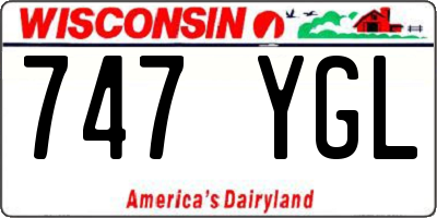WI license plate 747YGL