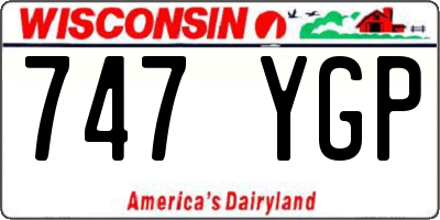 WI license plate 747YGP