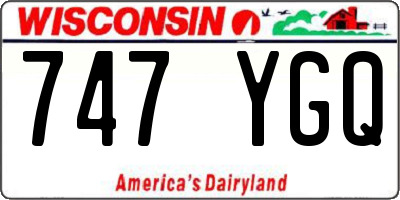 WI license plate 747YGQ
