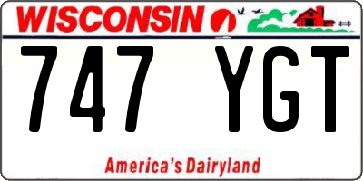 WI license plate 747YGT
