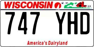 WI license plate 747YHD