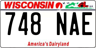 WI license plate 748NAE