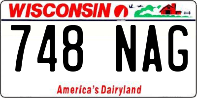 WI license plate 748NAG