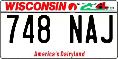 WI license plate 748NAJ