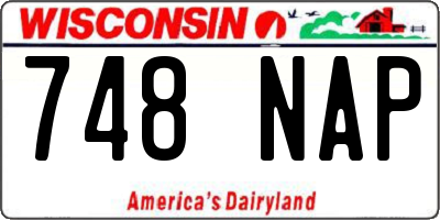 WI license plate 748NAP