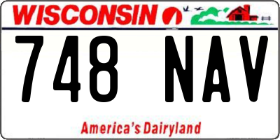 WI license plate 748NAV