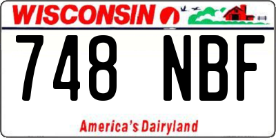 WI license plate 748NBF