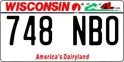 WI license plate 748NBO