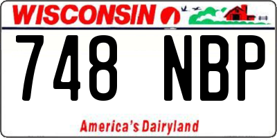 WI license plate 748NBP