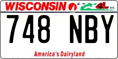 WI license plate 748NBY