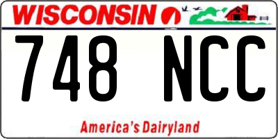 WI license plate 748NCC
